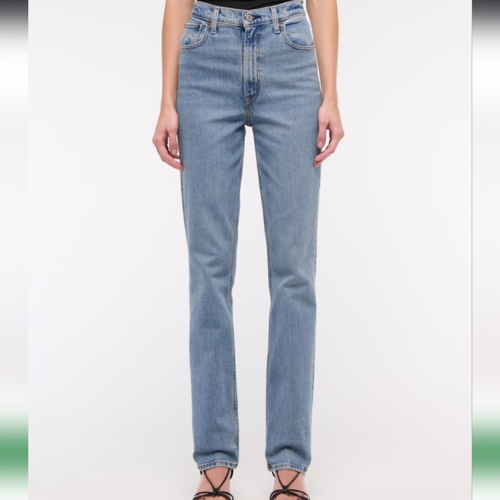 Abercrombie & Fitch Ultra High Rise '90's Straight Jeans 35/20 Long